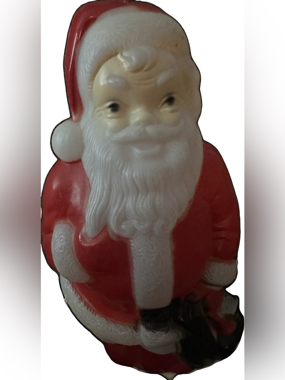 VINTAGE TABLETOP CHRISTMAS EMPIRE PLASTIC CORP. 1968 BLOW MOLD SANTA "NO LIGHT"